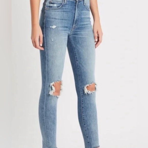 Mother Jeans The Stunner Ankle Step Fray Helter Skelter Size 27 - Picture 1 of 10